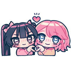 [LINEスタンプ] 秋ちゃんと姫乃ちゃんスタンプ(制服)