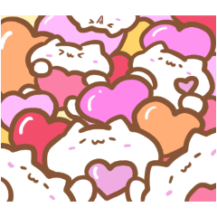 [LINEスタンプ] ねこちゃんいっぱい！ほんわかスタンプ