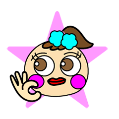 [LINEスタンプ] ぱっちりおめめガール