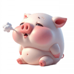 [LINEスタンプ] ピンクのブタ 何かがおかしいと感じる