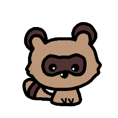 [LINEスタンプ] こわがりたぬき