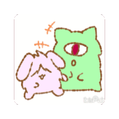 [LINEスタンプ] 謎の巨大モンスターの友達の小型モンスター