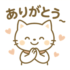 [LINEスタンプ] 癒しの白ねこ・春のあいさつスタンプ