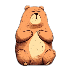 [LINEスタンプ] あまりにも微妙なクマ（MAX40個セット）