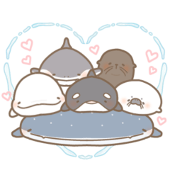 [LINEスタンプ] ぽわぽわ〜ず2 (海の生き物)