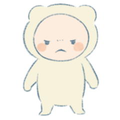 [LINEスタンプ] おもち、イヤしか言わん