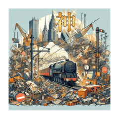 [LINEスタンプ] ロマンティック鉄道エンブレム