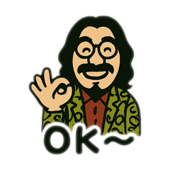 [LINEスタンプ] 某ロングヘアー髭男爵の画像（メイン）