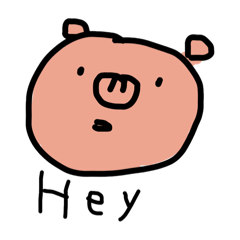 [LINEスタンプ] 虚無顔の豚