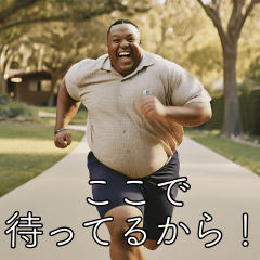 [LINEスタンプ] //黒人デブおじさんの愉快なスタンプ//