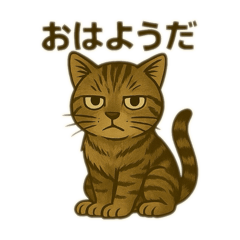 [LINEスタンプ] ワイルド猫×日常ボソッと一言