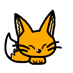 [LINEスタンプ] こわがりきつね