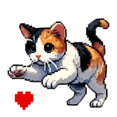 [LINEスタンプ] かしこい！三毛猫のスタンプ