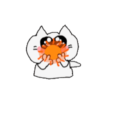 [LINEスタンプ] 動く！ でかおめめネコ
