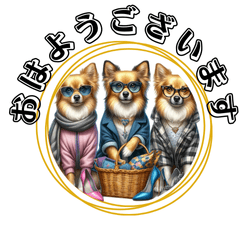 [LINEスタンプ] おしゃれワンコの挨拶スタンプ