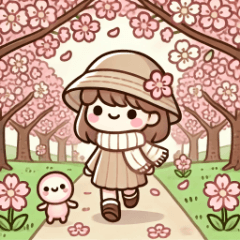 [LINEスタンプ] 春、さくらといっしょ