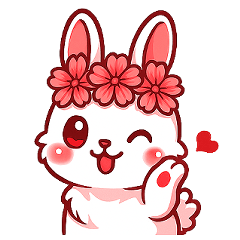 [LINEスタンプ] さくらうさぎのごあいさつスタンプ
