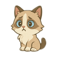 [LINEスタンプ] シンプルなラグドール