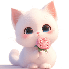 [LINEスタンプ] もち白猫