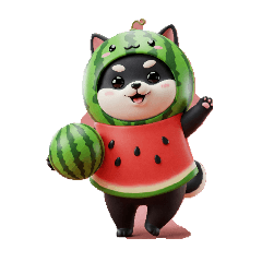 [LINEスタンプ] ちび豆柴着ぐるみシリーズ