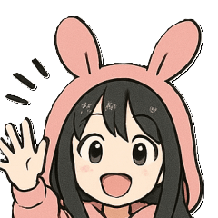 [LINEスタンプ] うさ耳パーカー少女2