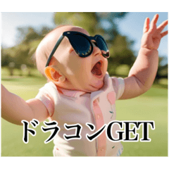 [LINEスタンプ] 架空の赤さんゴルフ編