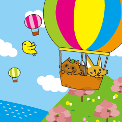 [LINEスタンプ] お出かけこんすけ＆たぬ吉2