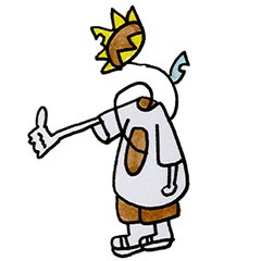 [LINEスタンプ] あなあきヒマワリのスタンプ01