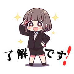 [LINEスタンプ] はたらく！スーツ女子の就労スタンプ！