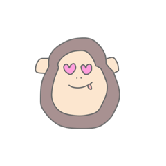 [LINEスタンプ] っぽいゴリラ（透過ver.）