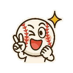 [LINEスタンプ] ブサカワ野球ボール リアクションver.