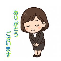[LINEスタンプ] スーツ女子の敬語スタンプ