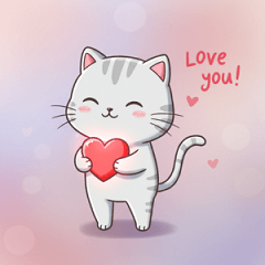[LINEスタンプ] 白銀猫の日常