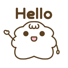 [LINEスタンプ] 綿飴くん 白