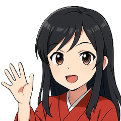 [LINEスタンプ] アニメ風和風女性