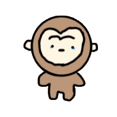[LINEスタンプ] 動くさるスタンプ