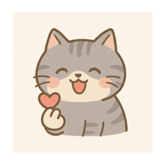 [LINEスタンプ] かわいい灰色猫ちゃん