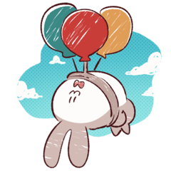 [LINEスタンプ] シンプルにむさぎさん