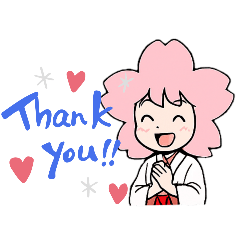 [LINEスタンプ] 桜巫女みみこちゃん