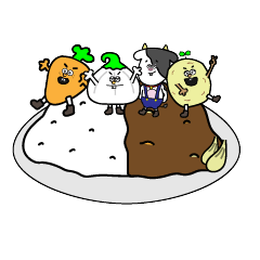 [LINEスタンプ] カレーになりたい白タイツ族2