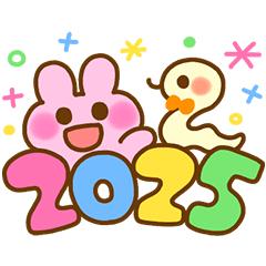 [LINEスタンプ] あけおめ冬のぴょここちゃんスタンプ 巳年