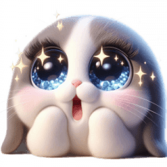[LINEスタンプ] かわいいウサギ おもしろい表情
