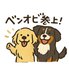 [LINEスタンプ] ベンオビブラザーズ