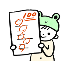 [LINEスタンプ] 無邪気なケロくん