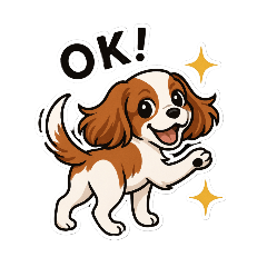 [LINEスタンプ] キャバリア きなこの日常