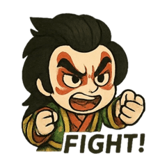 [LINEスタンプ] 歌舞伎くん（English）