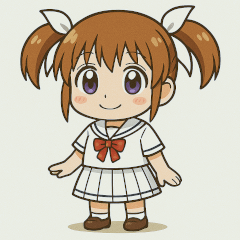 [LINEスタンプ] ツインテールとセーラー服