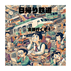[LINEスタンプ] 日帰り鉄道