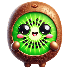 [LINEスタンプ] 可愛いキウイのリアクション