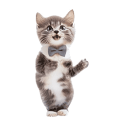 [LINEスタンプ] ▶︎踊るほんわかねこ♡